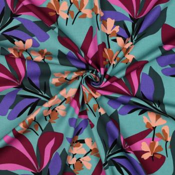 Viskose-Stretch "Rosella" von Nerida Hansen in Sea Blue